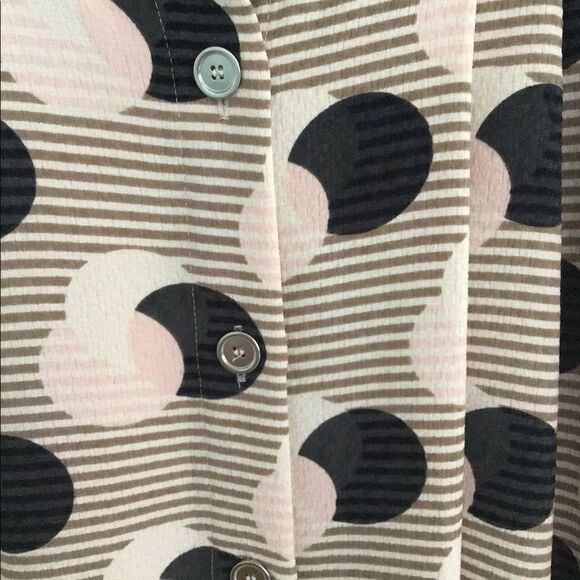 1. State Polka Dot Button Down Pleated Midi Skirt - Picture 7 of 9